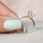 3.50 CT Cushion Moissanite Hidden Halo Engagement Ring