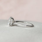 3.50 CT Round Moissanite Pave Setting Engagement Ring