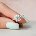 3.50 CT Round Moissanite Pave Setting Engagement Ring