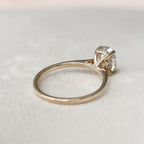 1.50 CT Oval Cut Moissanite Hidden Halo Engagement Ring