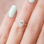 2.50 CT Oval Cut Hidden Halo Moissanite Engagement Ring-custom listing