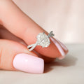 1.50 CT Oval Cut Moissanite Pave Setting Engagement Ring
