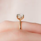 2.0 CT Round Moissanite Hidden Halo Setting Engagement Ring
