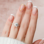 2.0 CT Round Moissanite Dainty Style Engagement Ring