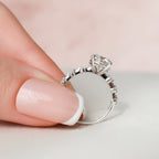 2.0 CT Round Moissanite Dainty Style Engagement Ring