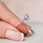 2.0 CT Round Moissanite Dainty Style Engagement Ring