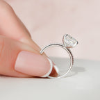 4.50 СT Radiant Moissanite Pave Setting Engagement Ring