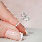 4.50 СT Radiant Moissanite Pave Setting Engagement Ring