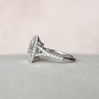 5.50 CT Radiant Moissanite Halo Split Shank Style Engagement Ring