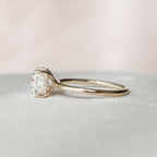 3.50 CT Cushion Moissanite Hidden Halo Engagement Ring