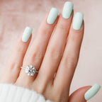 3.50 CT Round Moissanite Pave Setting Engagement Ring