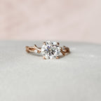 1.50 CT Round Cut Moissanite Nature Inspired Engagement Ring