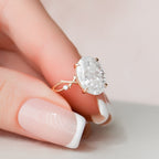 3.50 CT Oval Cut Moissanite Nature Inspired Twig Style Engagement Ring