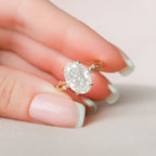 4.0 CT Oval Cut Moissanite Nature Inspired Engagement Ring