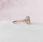 3.50CT Oval Cut Moissanite Dainty Style Bridal Ring Set