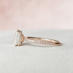 2.0 CT Radiant Moissanite Pave Engagement Ring