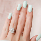 4.50 CT Oval Moissanite Dainty Style Engagement Ring