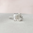 4.50 CT Cushion Moissanite Pave Engagement Ring
