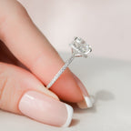 4.50 CT Cushion Moissanite Pave Engagement Ring