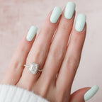 2.0 CT Radiant Cut Moissanite Halo Engagement Ring