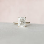 3.50 CT Radiant Cut Pave Moissanite Engagement Ring