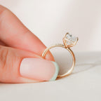 4.50 CT Elongated Cushion Cut Moissanite Pave Engagement Ring