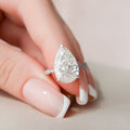 4.50 CT Pear Moissanite Pave Engagement Ring