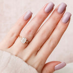 2.0 CT Radiant Cut Moissanite Nature Inspired Engagement  Ring