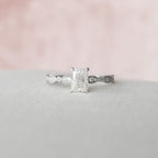 1.0 CT Radiant Cut Moissanite Vintage Engagement Ring