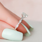 1.0 CT Radiant Cut Moissanite Vintage Engagement Ring