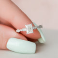 1.0 CT Radiant Cut Moissanite Vintage Engagement Ring