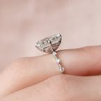 3.0 CT Emerald Moissanite Dainty Style Engagement Ring