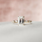 2.50 CT Emerald Moissanite Dainty Style Engagement Ring
