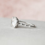 4.0 CT Round Moissanite Dainty Style Engagement Ring