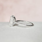 4.50 СT Radiant Moissanite Pave Setting Engagement Ring