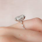 5.0 CT Oval Cut Moissanite Dainty Style Engagement Ring