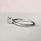 1.0 CT Round Cut Moissanite Hidden Halo Style Engagement Ring