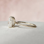 4.50 CT Elongated Cushion Moissanite Hidden Halo Engagement Ring
