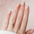 2.0 CT Radiant Moissanite Pave Engagement Ring