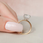5.0 CT Radiant Moissanite Pave Engagement Ring