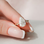 2.50 CT Pear Cut Nature Inspired Twig Style Moissanite Engagement Ring