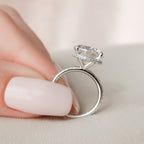 4.50 CT Round Moissanite Pave Setting Engagement Ring