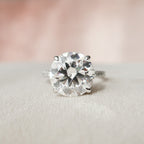 4.50 CT Round Moissanite Pave Setting Engagement Ring