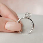 2.0 CT Pear Moissanite Hidden Halo Setting Engagement Ring