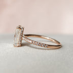 3.0 CT Radiant Moissanite Hidden Halo Pave Setting Engagement Ring