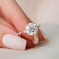 2.50 CT Round Moissanite Dainty Style Engagement Ring