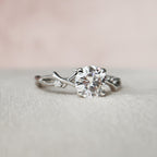 1.0 CT Round Cut Nature Inspired Moissanite Engagement Ring