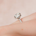 2.50 CT Cushion Moissanite Pave Setting Engagement Ring