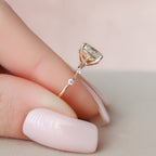 2.0 CT Elongated Cushion Moissanite Dainty Style Engagement Ring