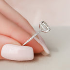 2.50 CT Round Moissanite Hidden Halo Engagement Ring